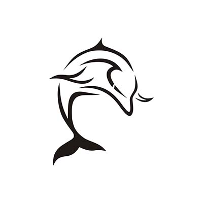 Tribal Dolphins Design Water Transfer Temporary Tattoo(fake Tattoo) Stickers NO.11133